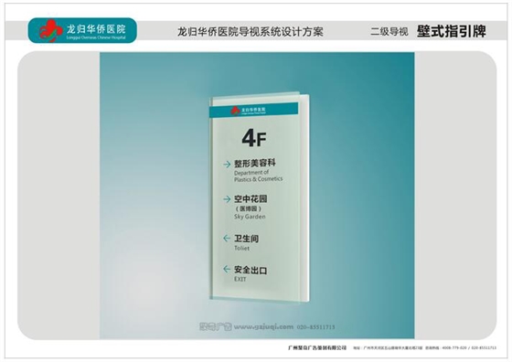 醫(yī)院壁式指引牌設計制作